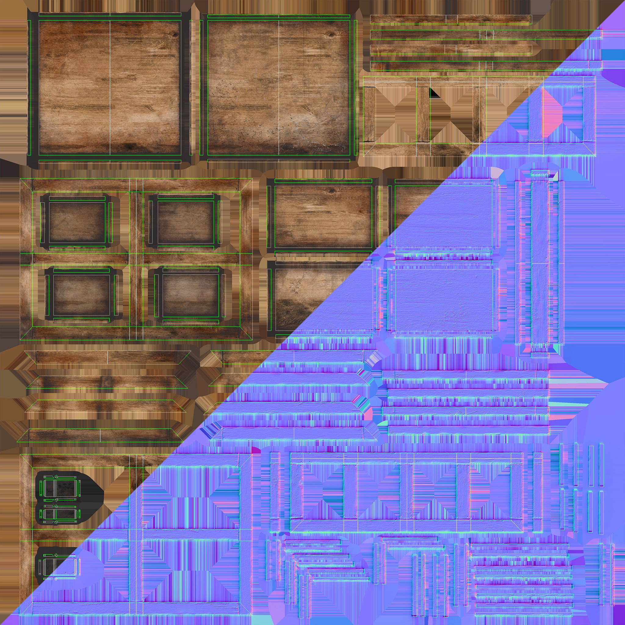 Retro Crate Collection Game Ready PBR Textures Low Poly Low-poly 3D model_71