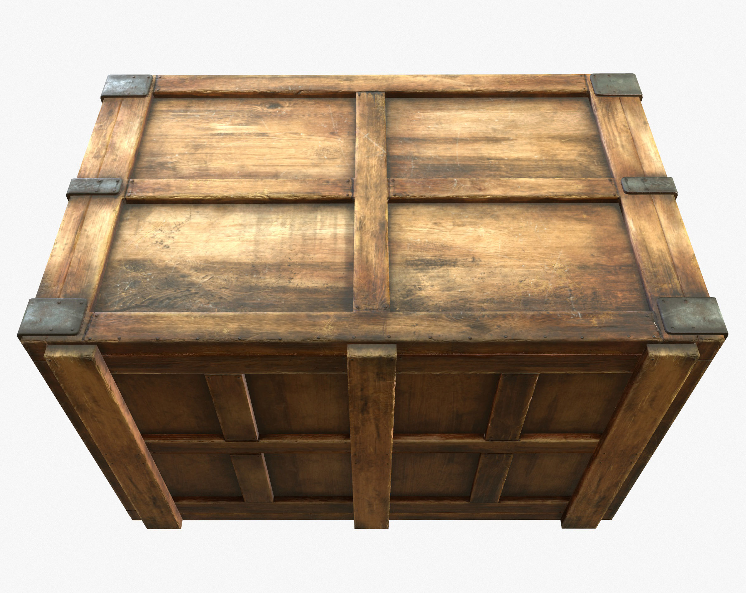 Retro Crate Collection Game Ready PBR Textures Low Poly Low-poly 3D model_57