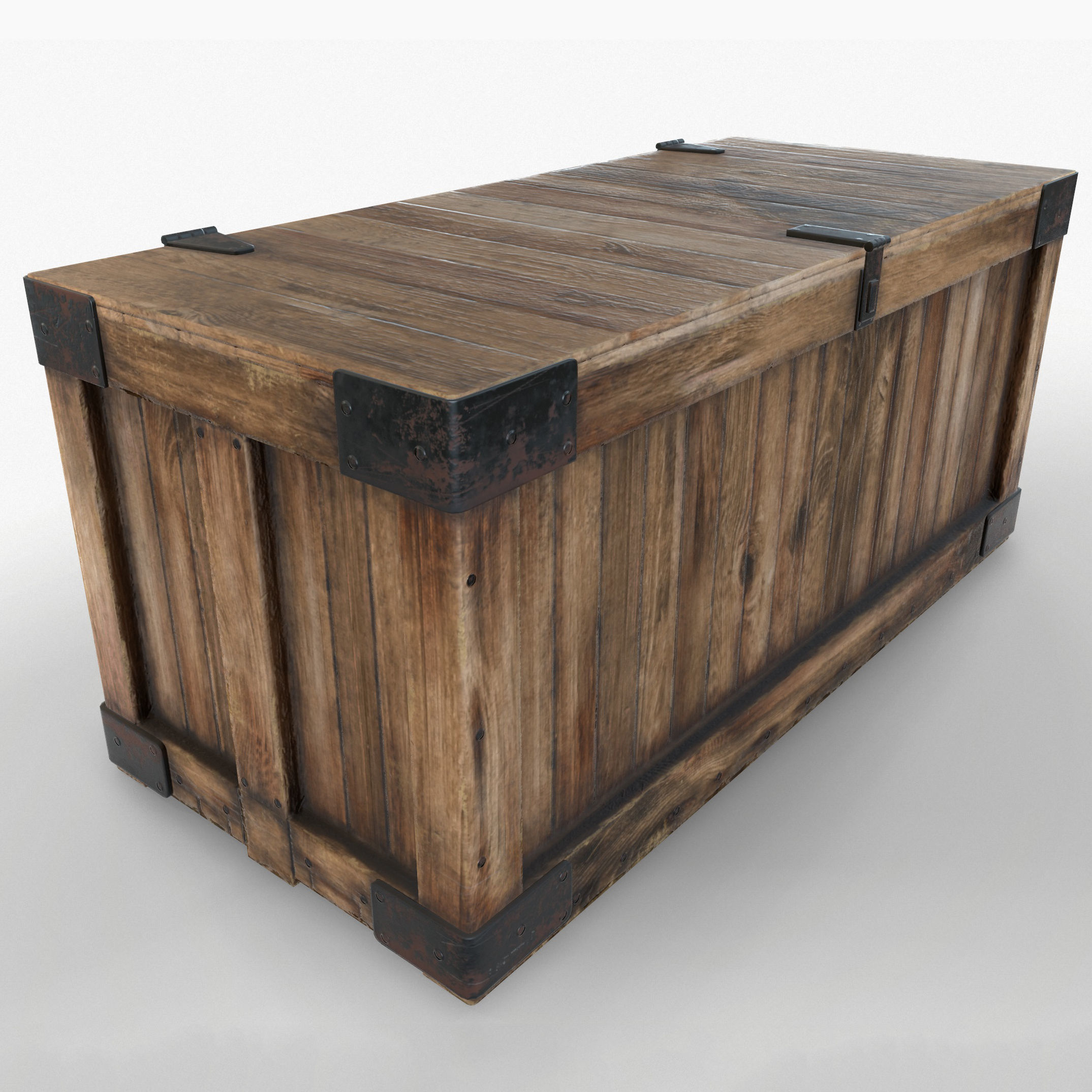 Retro Crate Collection Game Ready PBR Textures Low Poly Low-poly 3D model_18
