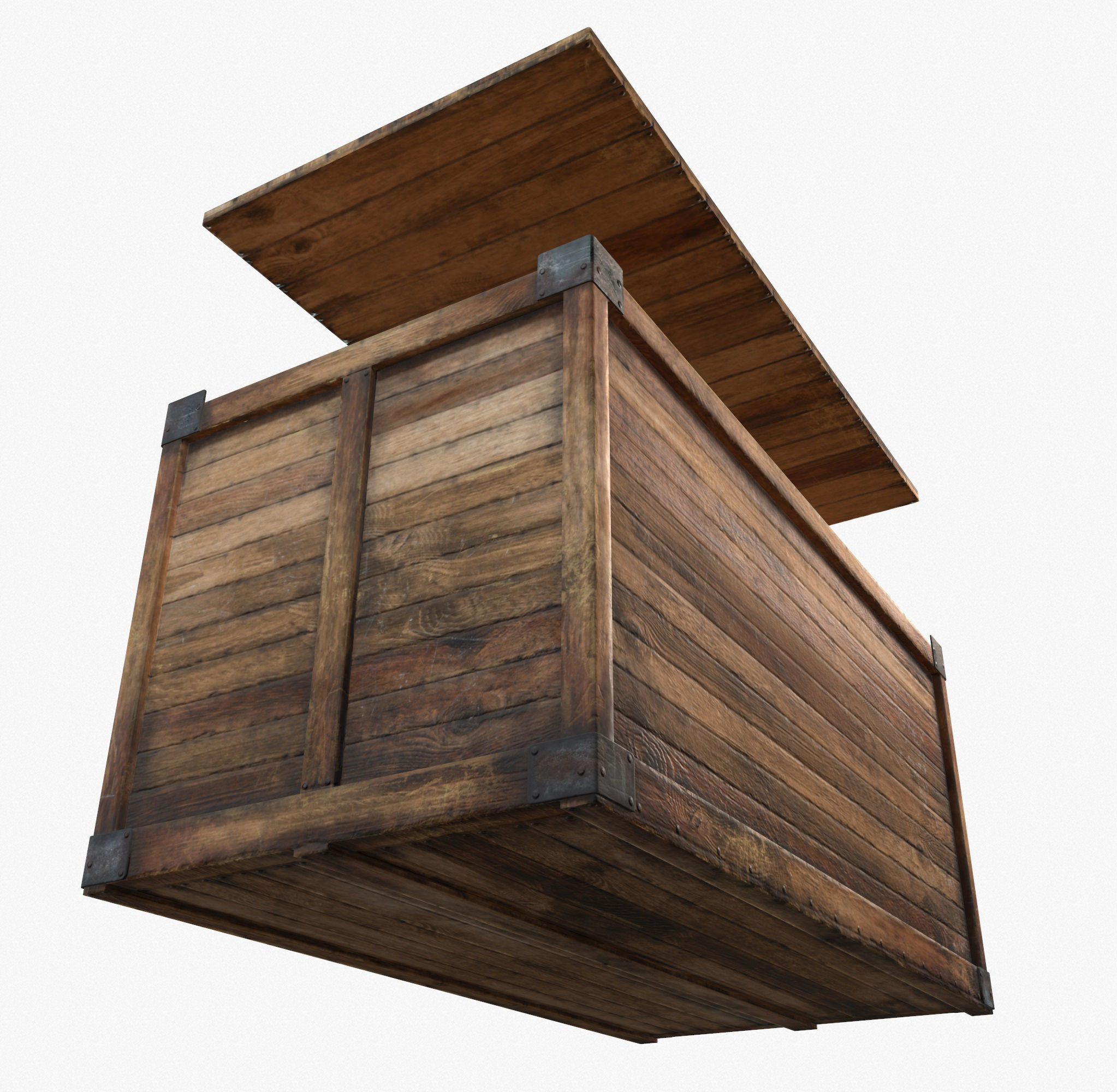 Retro Crate Collection Game Ready PBR Textures Low Poly Low-poly 3D model_42