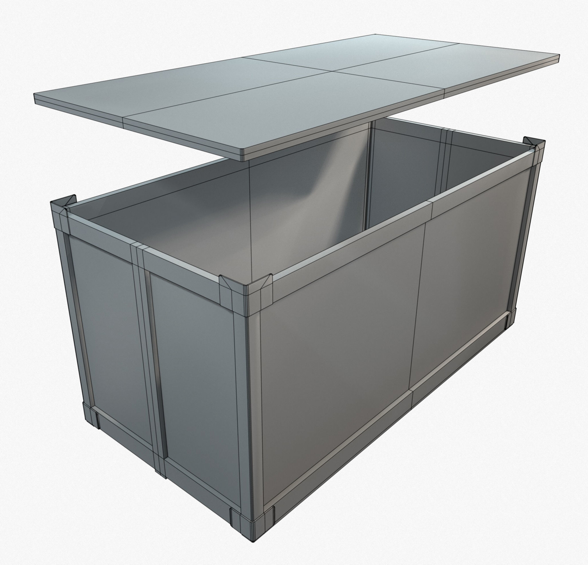 Retro Crate Collection Game Ready PBR Textures Low Poly Low-poly 3D model_44