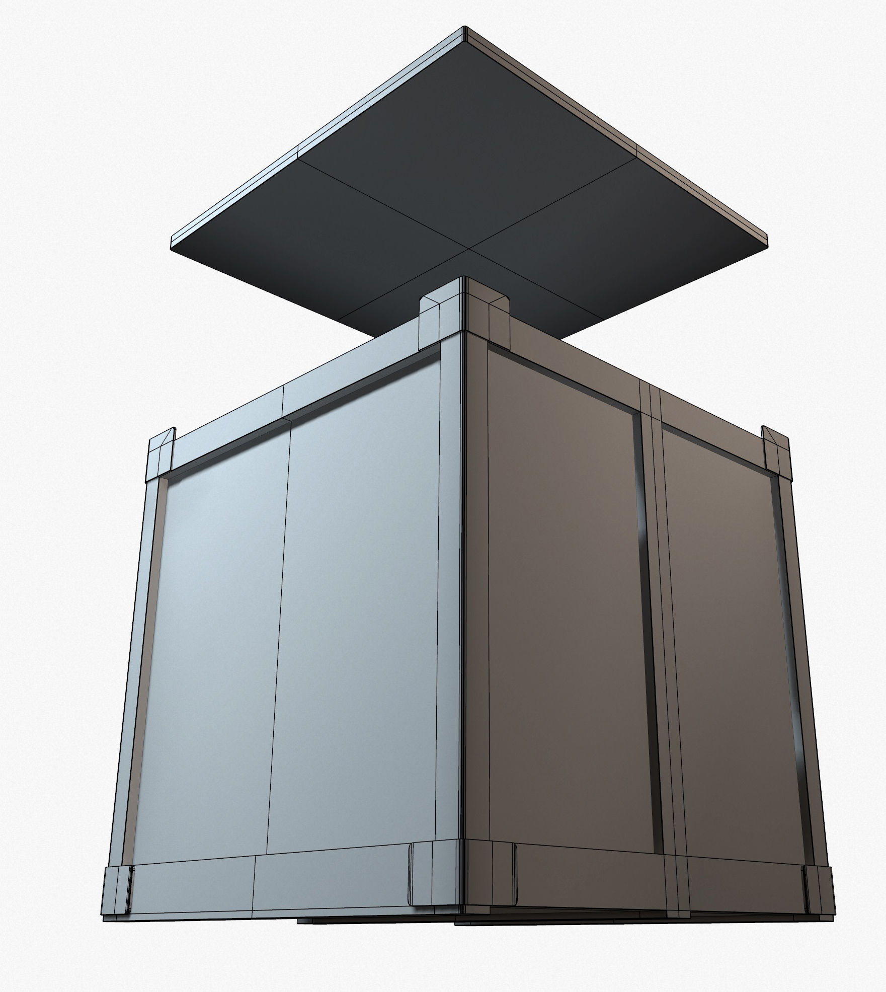 Wooden Crate Game Ready PBR Textures Low Poly Low-poly 3D model_8