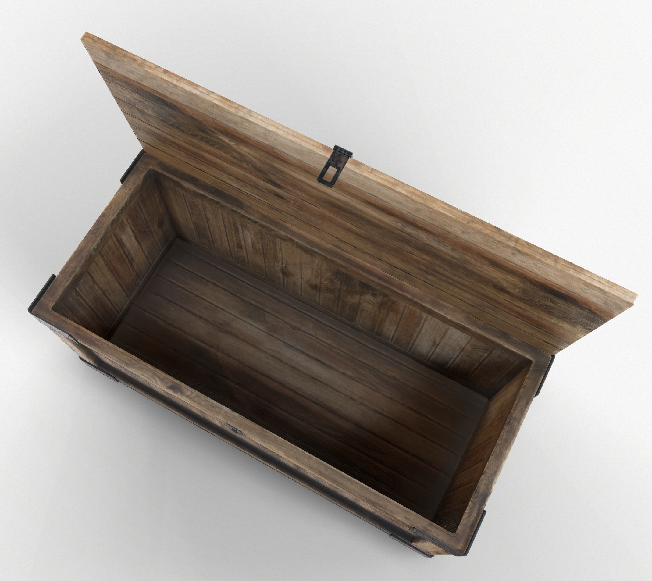 Wooden Retro Crate Game Ready PBR Textures Low Poly Low-poly 3D model_11