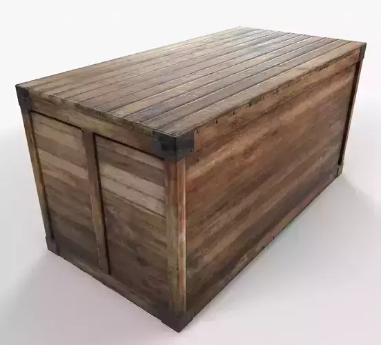 Retro Wooden Crate Game Ready PBR Textures