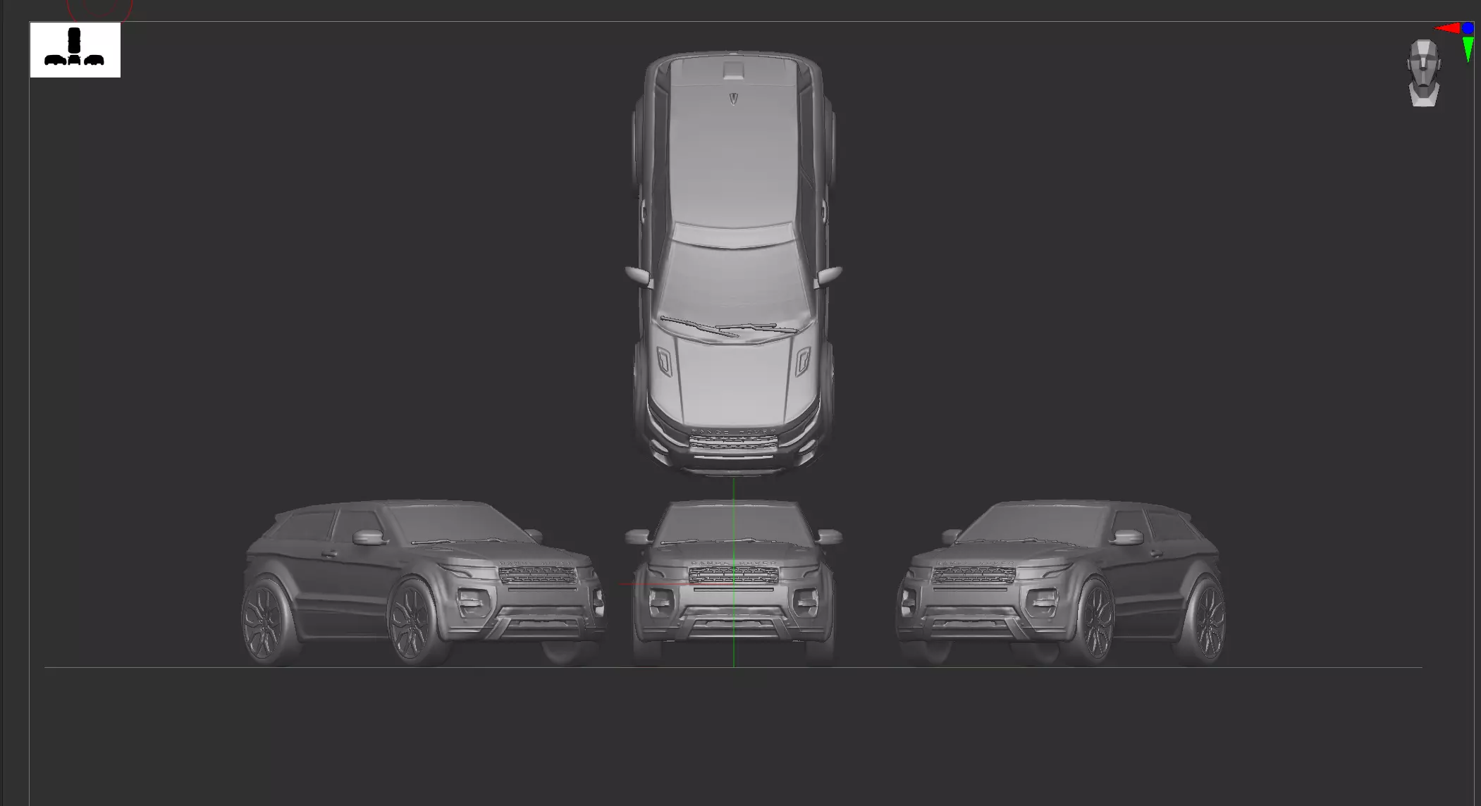 Range Rover Evoque 3D print model