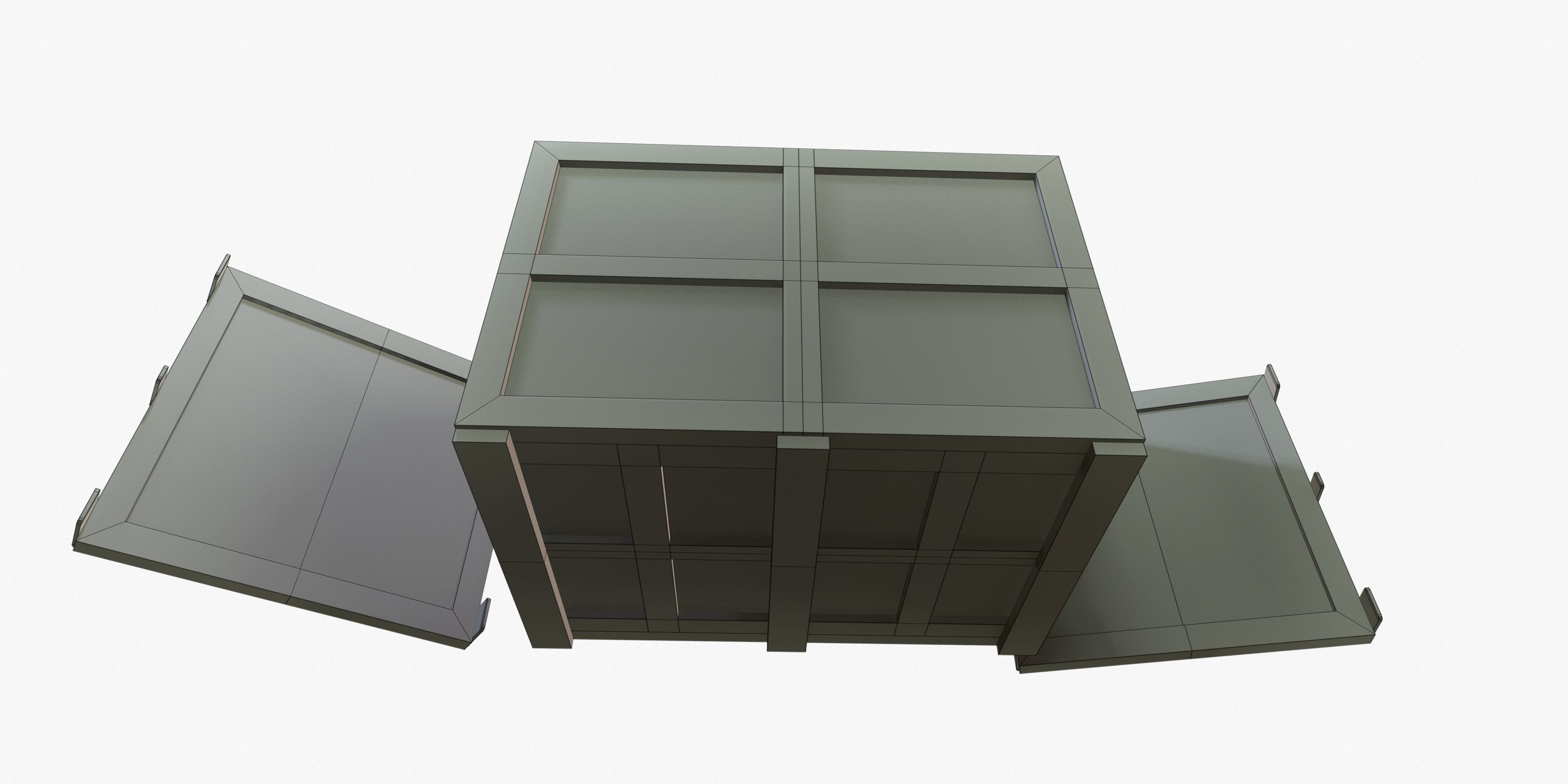 3D Wooden Crate Game Ready PBR Textures Low Poly Low-poly 3D model_11