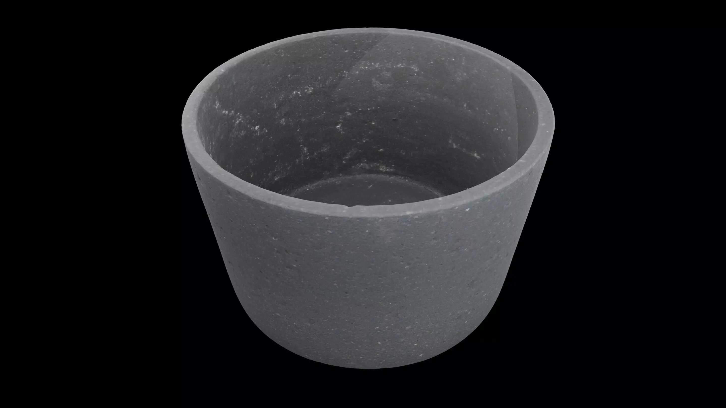 Black Empty Planter 3D model