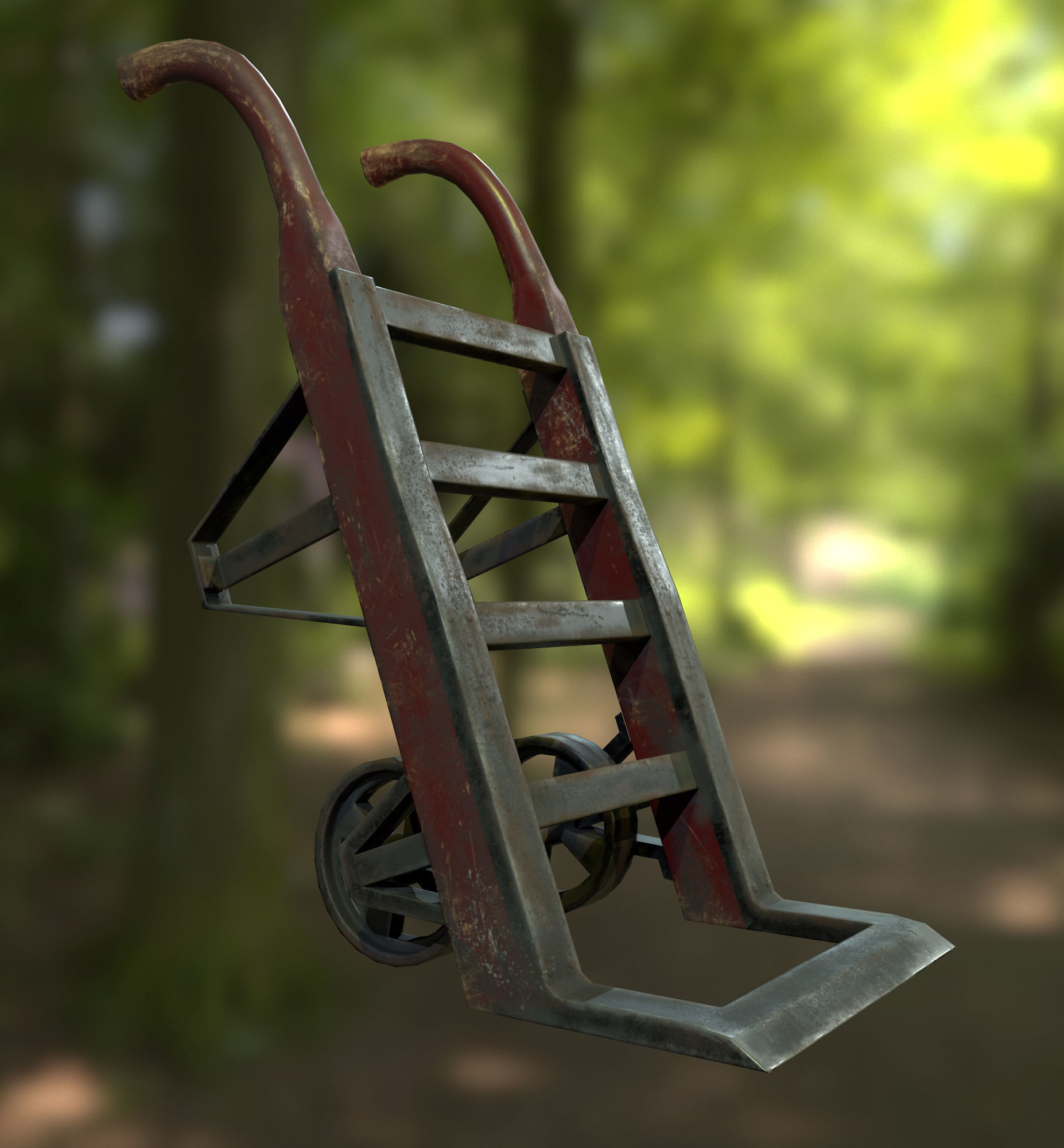 Retro Dolly Game Ready PBR Textures Low Poly Low-poly 3D model_16