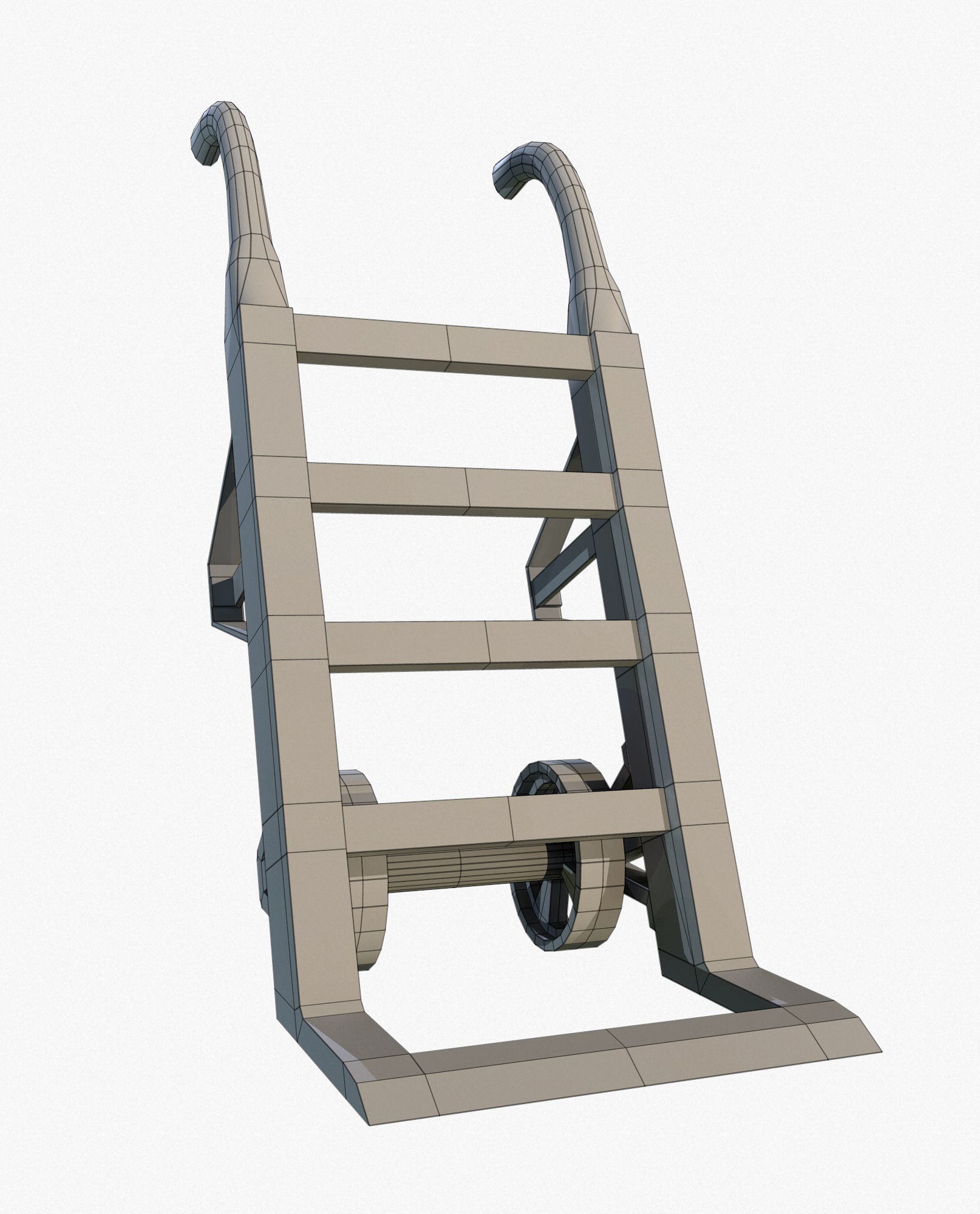 Retro Dolly Game Ready PBR Textures Low Poly Low-poly 3D model_14