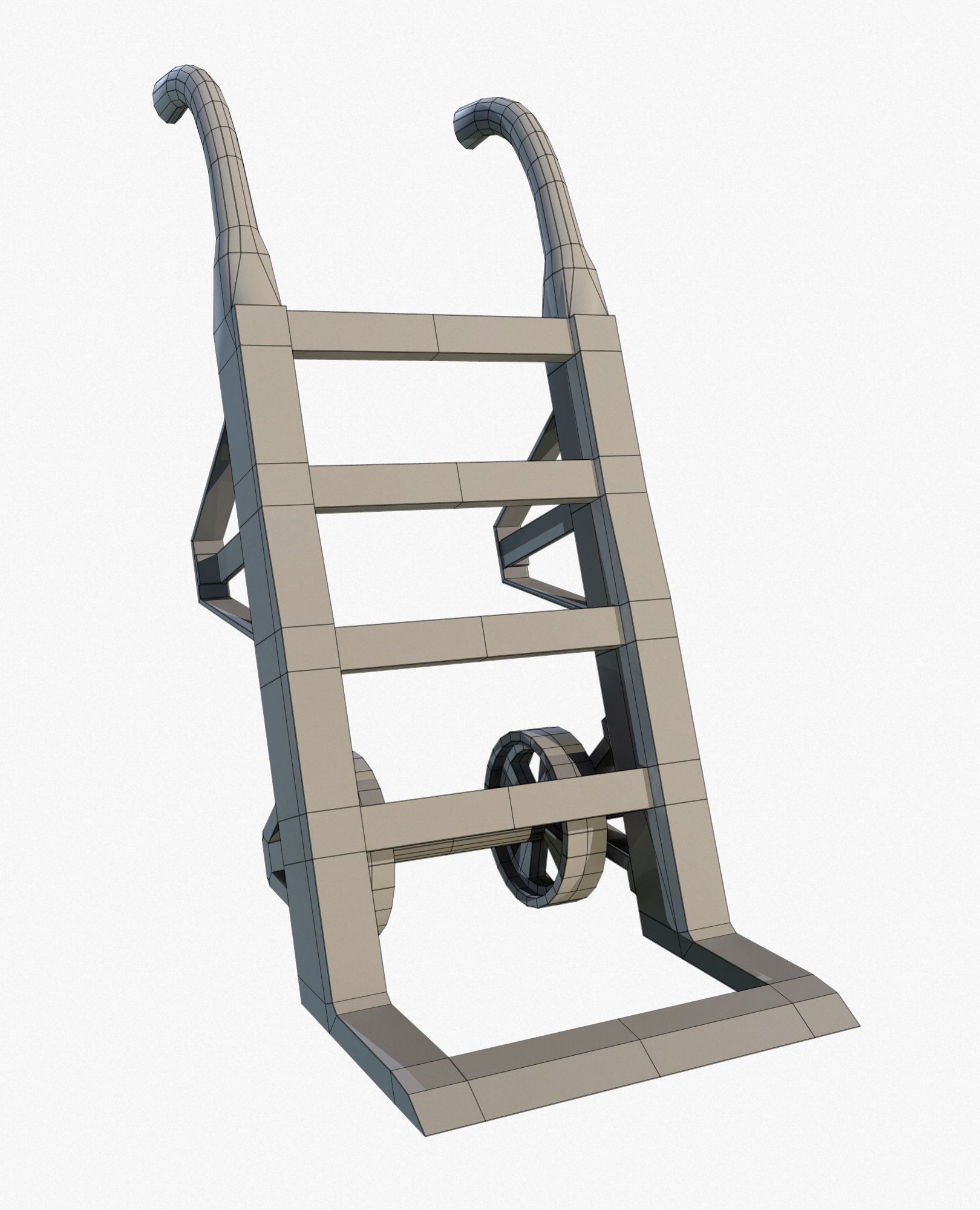 Retro Dolly Game Ready PBR Textures Low Poly Low-poly 3D model_9