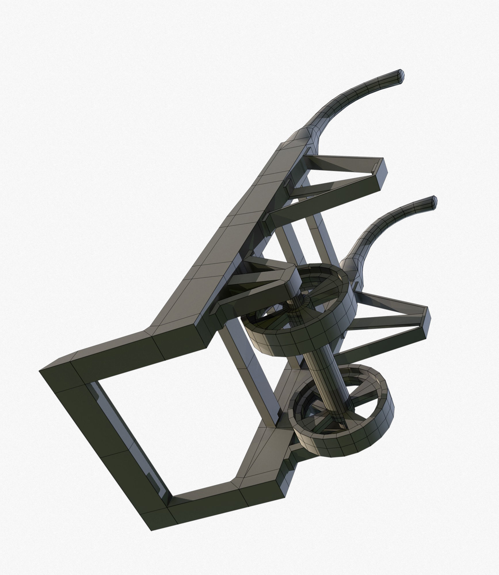 Retro Dolly Game Ready PBR Textures Low Poly Low-poly 3D model_13