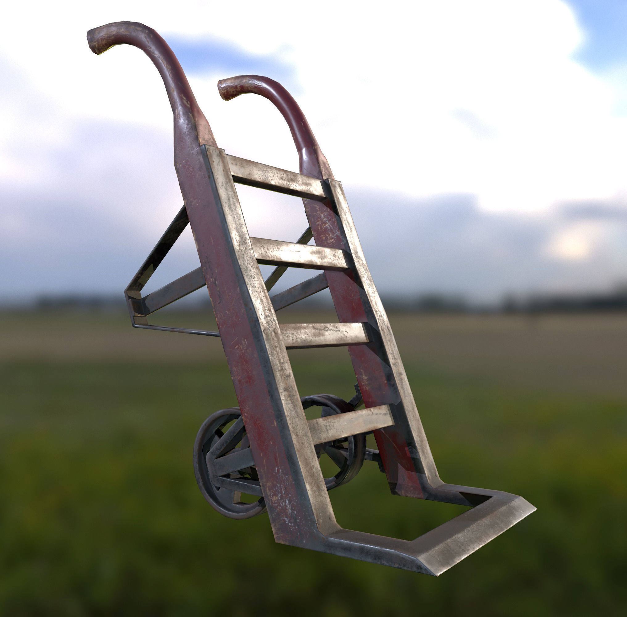 Retro Dolly Game Ready PBR Textures Low Poly Low-poly 3D model_15