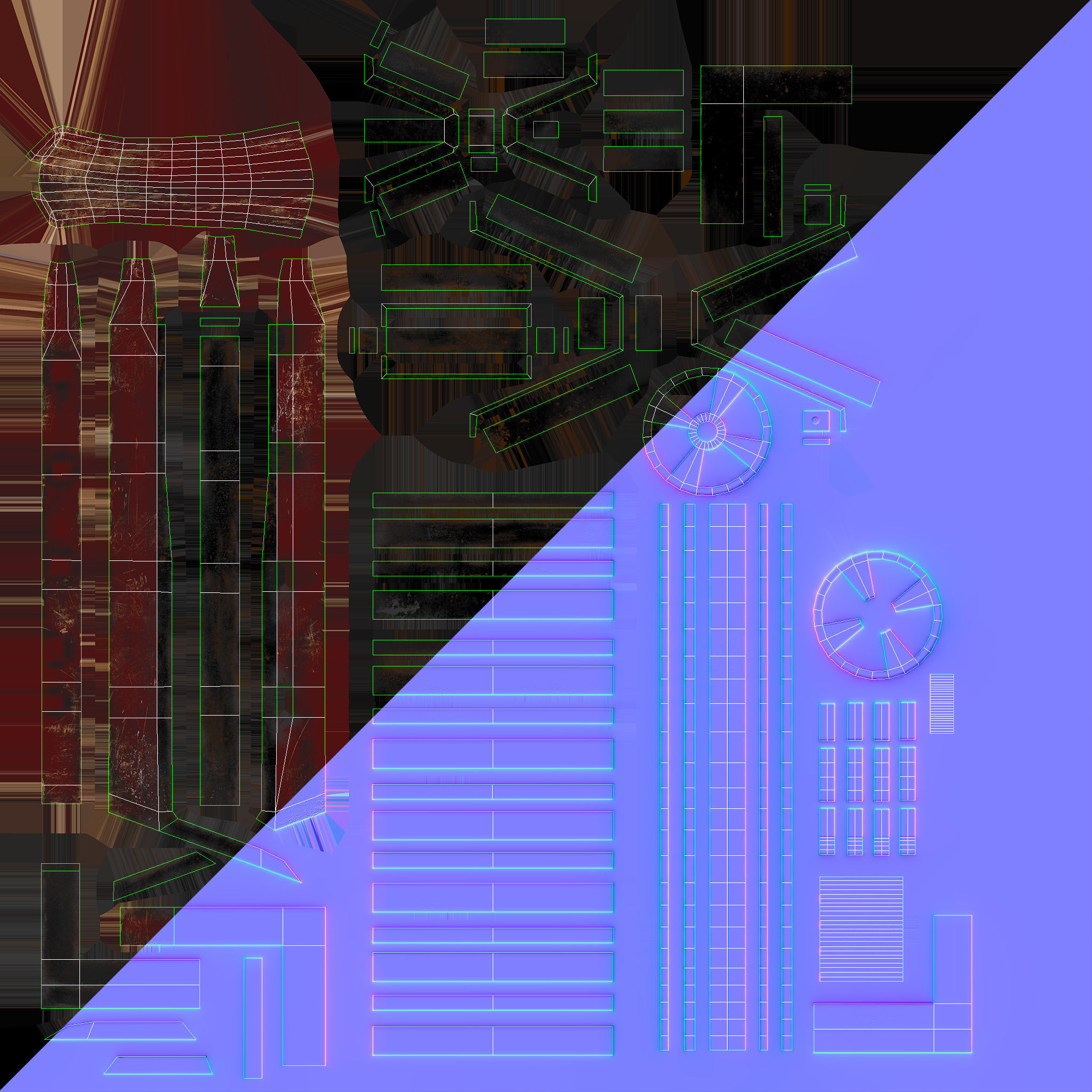 Retro Dolly Game Ready PBR Textures Low Poly Low-poly 3D model_18