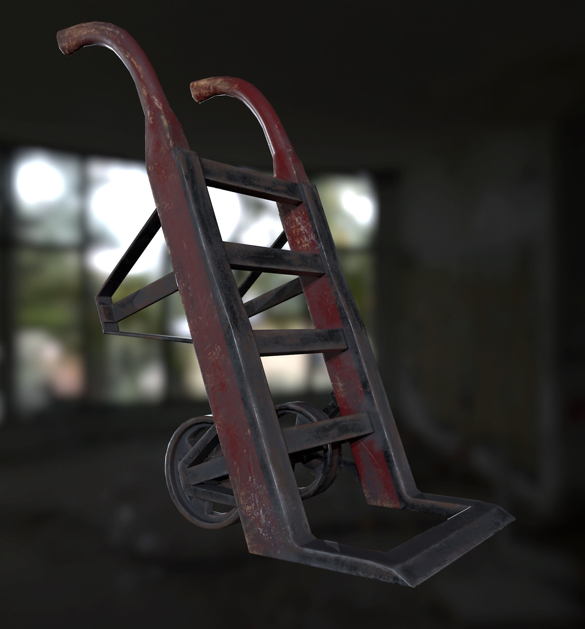 Retro Dolly Game Ready PBR Textures Low Poly Low-poly 3D model_17