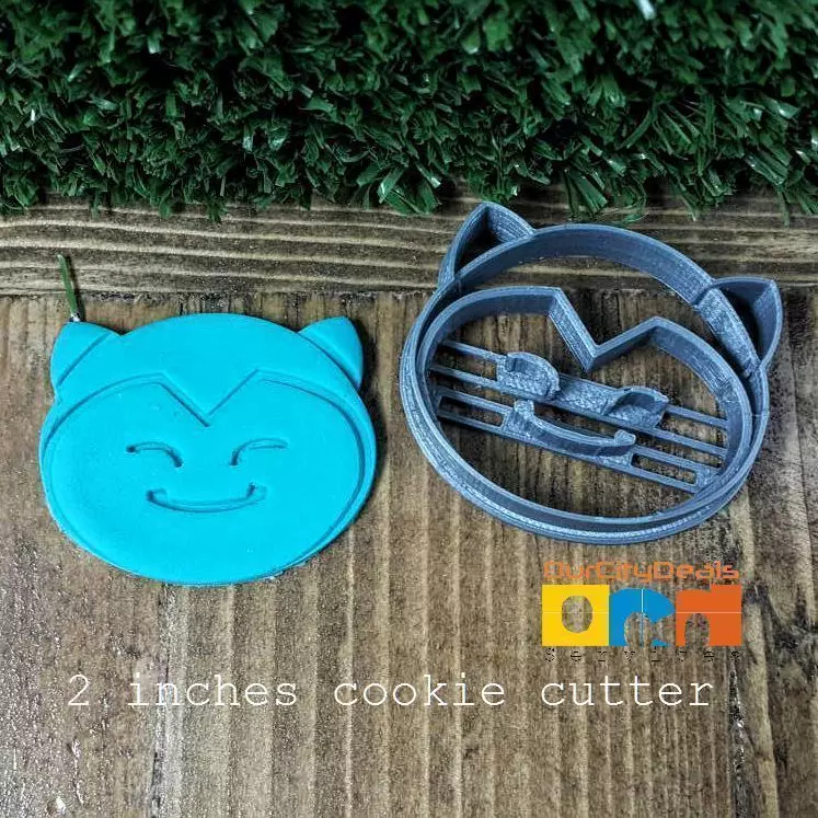 Pokemon Snorlax Head Cookie Cutter 3D print model