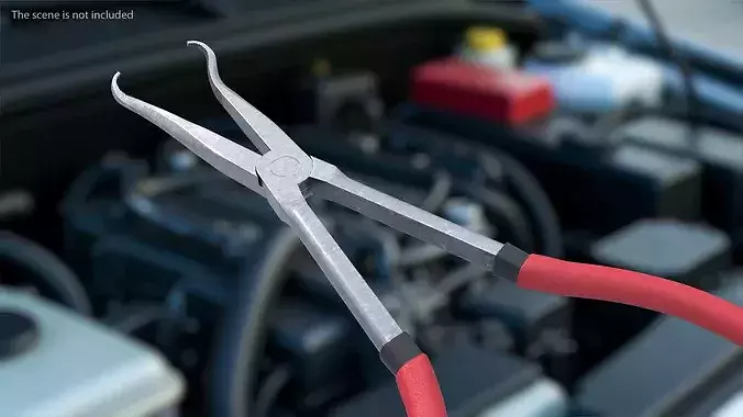 Automotive Spark Plug Boot Puller with Rubber Grip 3D model 2