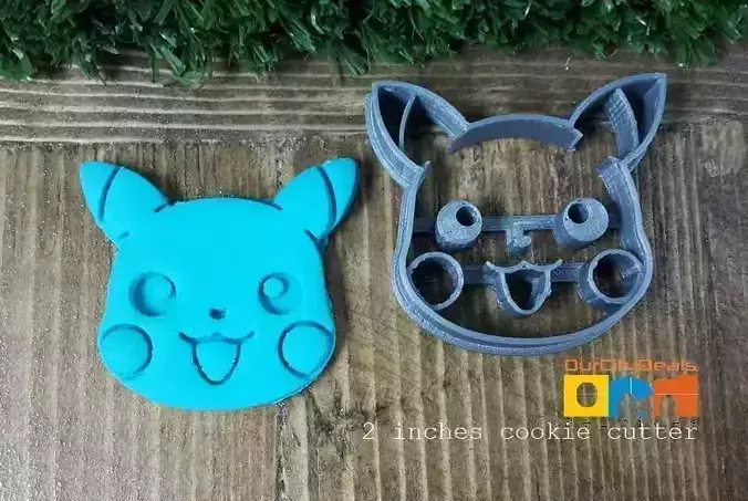 Pokemon Pikachu head cookie cutter