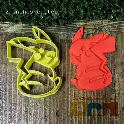Pokemon Pikachu back cookie cutter
