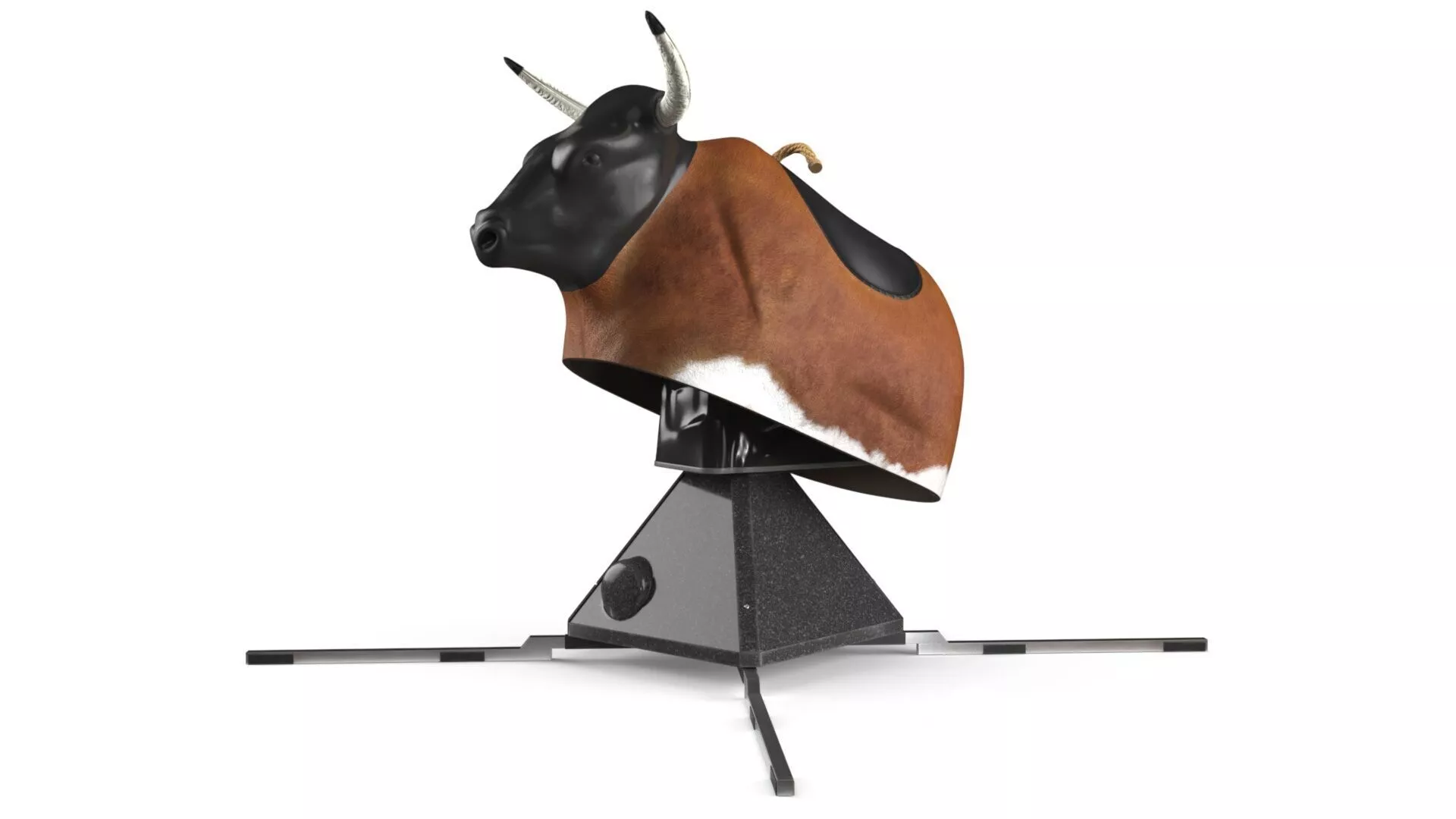 Mechanical Rodeo Bull with Steel Stabilizer Case Rigged 3D model