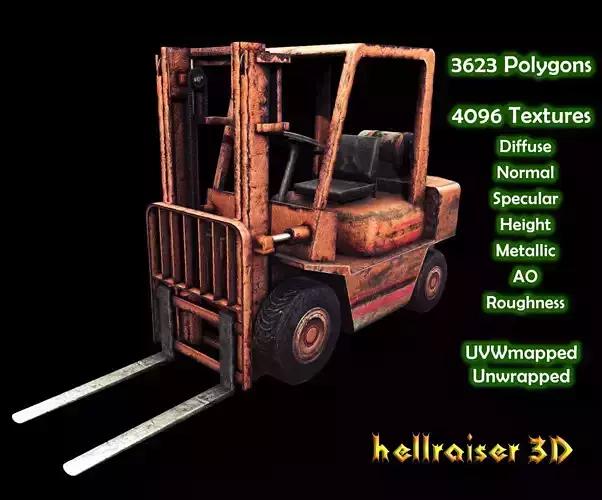 Forklift - PBR - Textured
