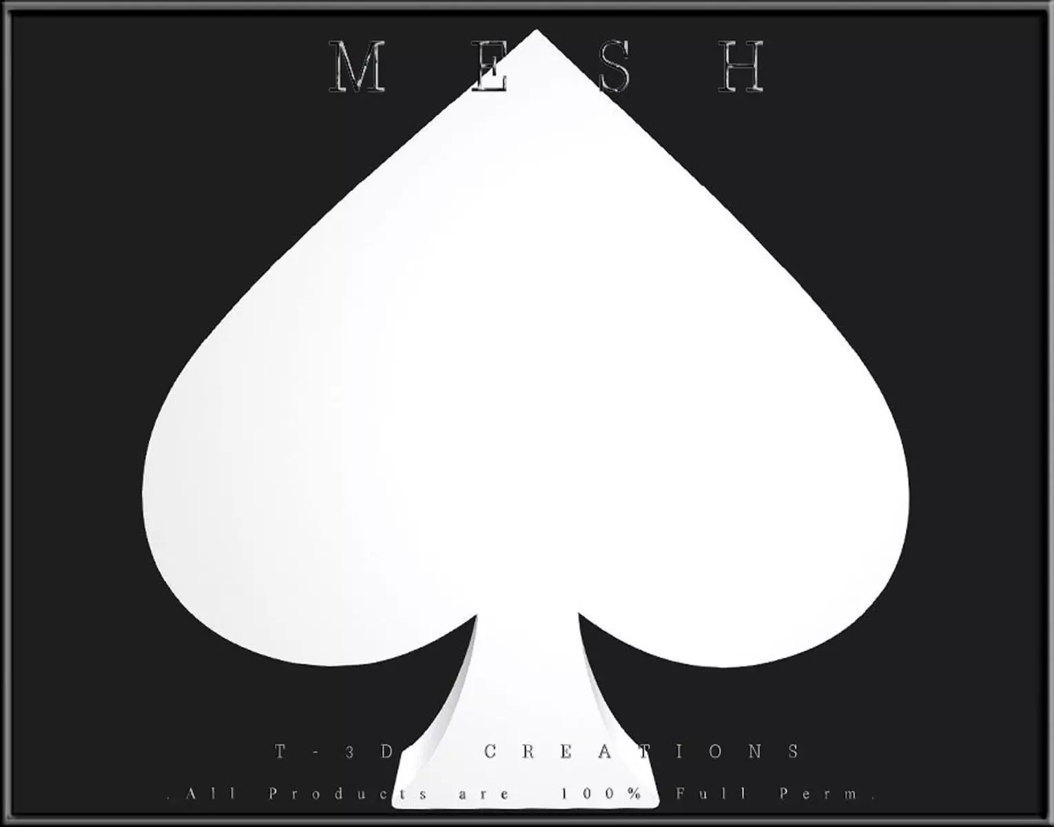 Spade mesh album cover Low-poly 3D model_0