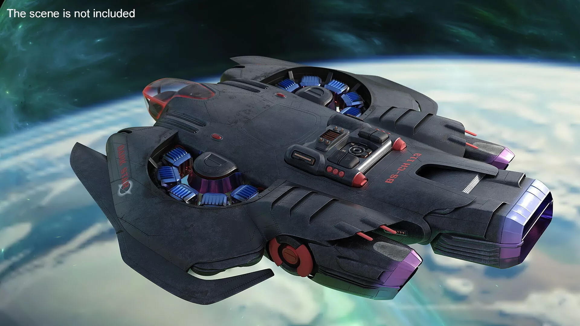 Sci Fi Infiltration Dropship Rigged 3D model