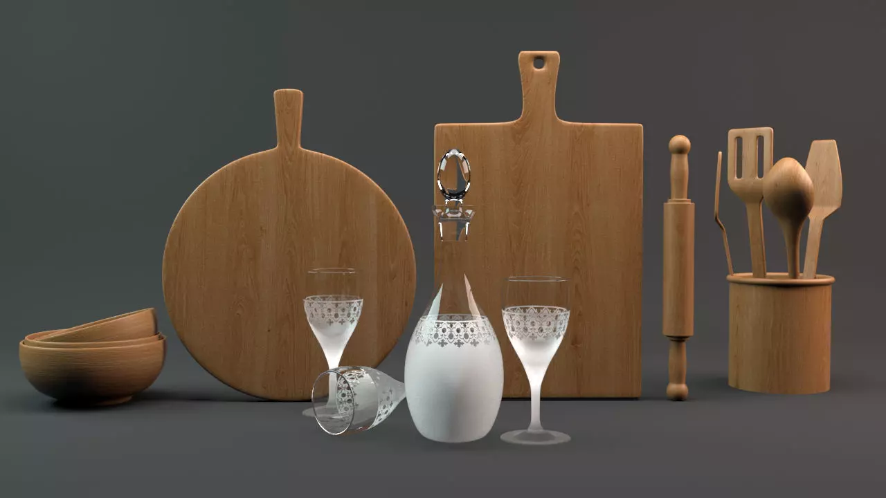 Kitchen Models starter kit  3D model_0