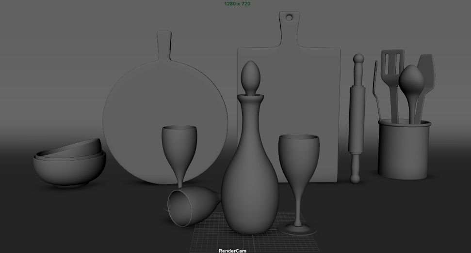 Kitchen Models starter kit  3D model_1