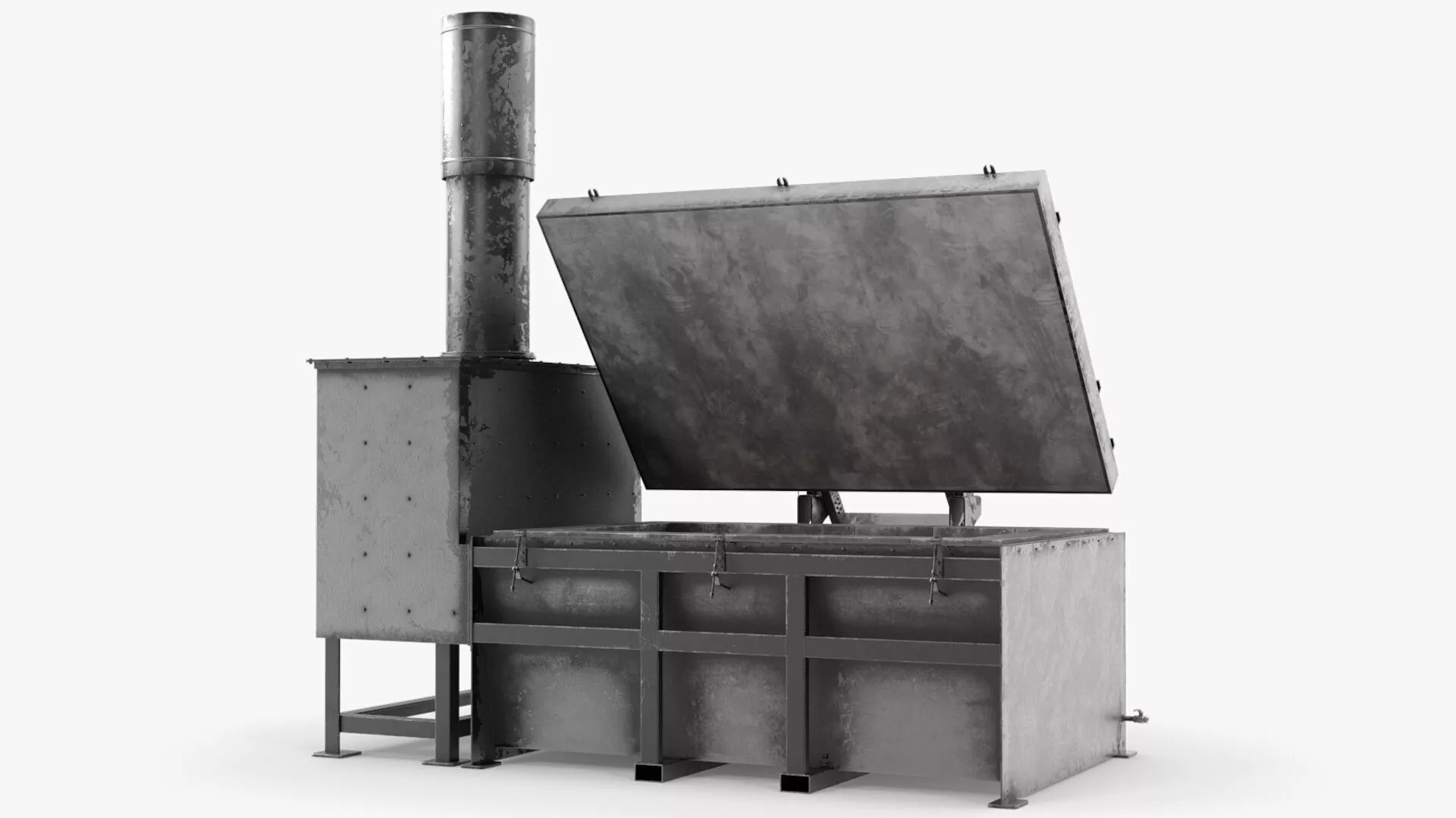 Cremation Oven for Animal Incineration Rigged 3D model
