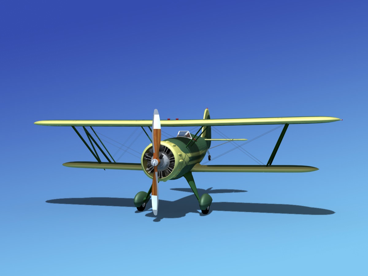 Waco YMF-5 V12 3D model_1