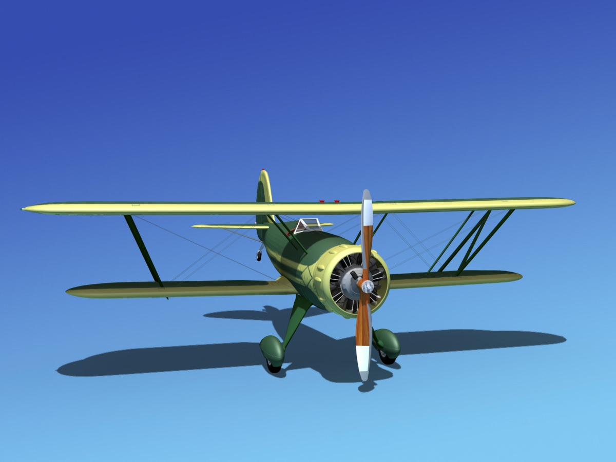 Waco YMF-5 V12 3D model_2