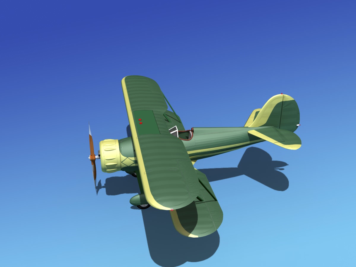Waco YMF-5 V12 3D model_10