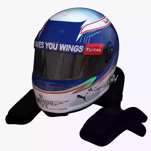 Ricciardo Helmet 2016 Low-poly 3D model