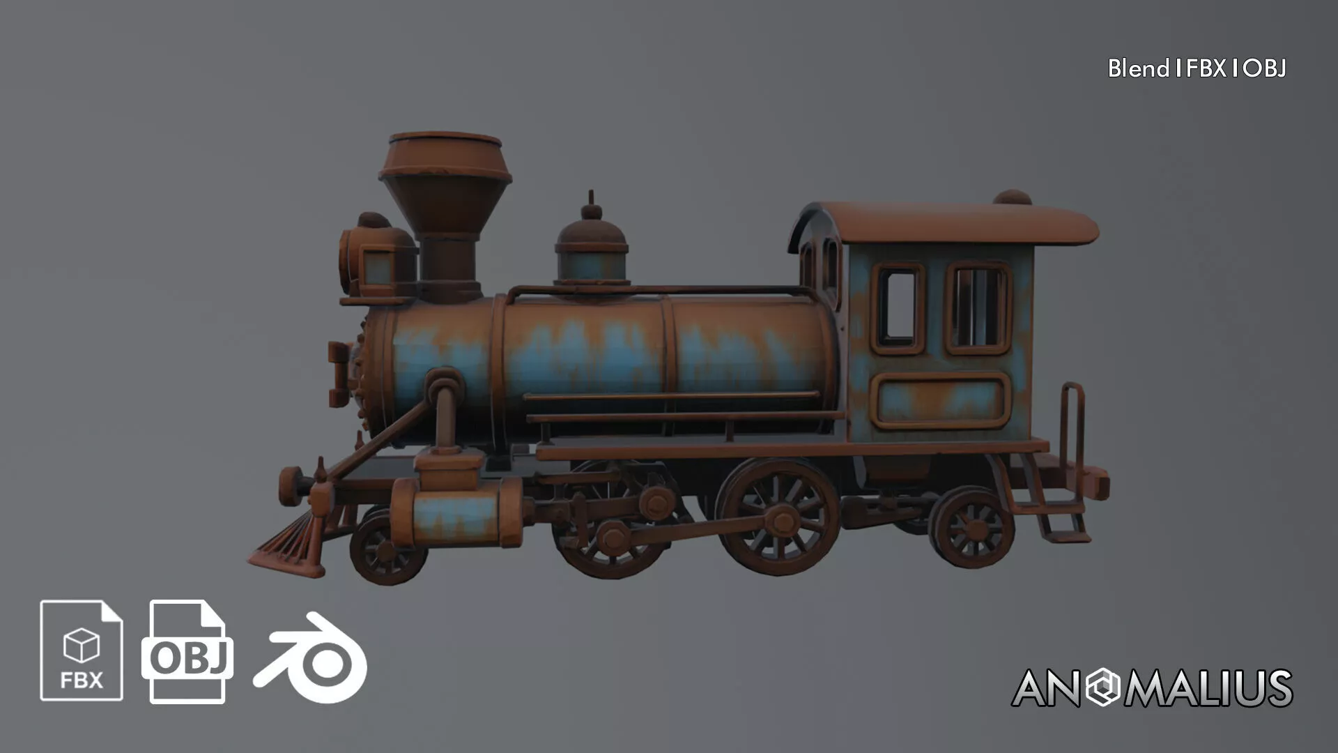 abandoned locomotive Free 3D model