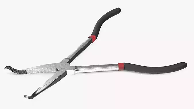 Spark Plug Wire Removal Plier with Curved Jaw 3D model