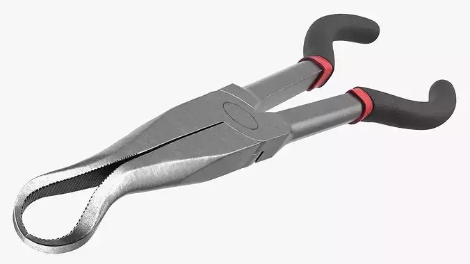 Spark Plug Wire Removal Plier with Curved Jaw 3D model 4