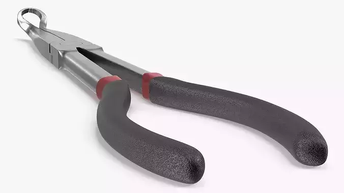 Spark Plug Wire Removal Plier with Curved Jaw 3D model 6