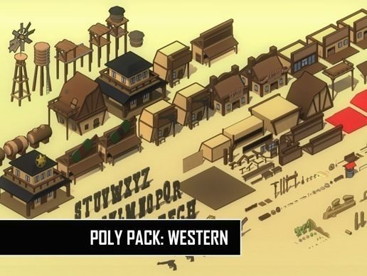 Poly Pack Western Low-poly 3D model