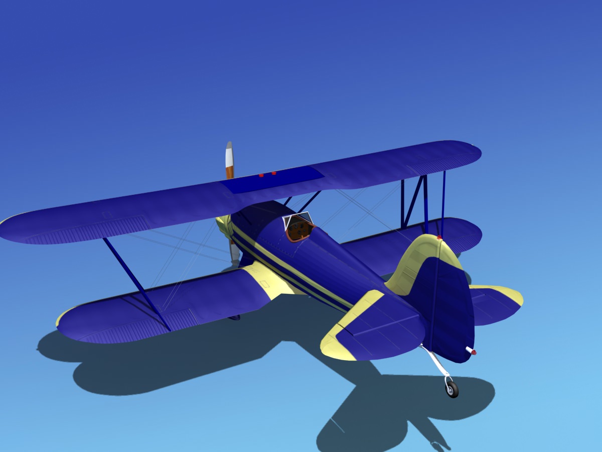 Waco YMF-5 V13 3D model_7