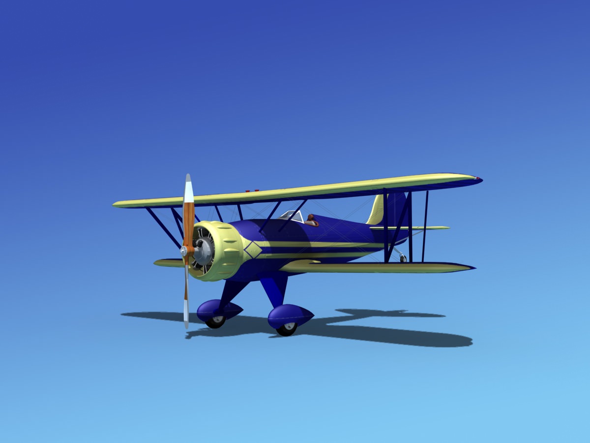 Waco YMF-5 V13 3D model_1