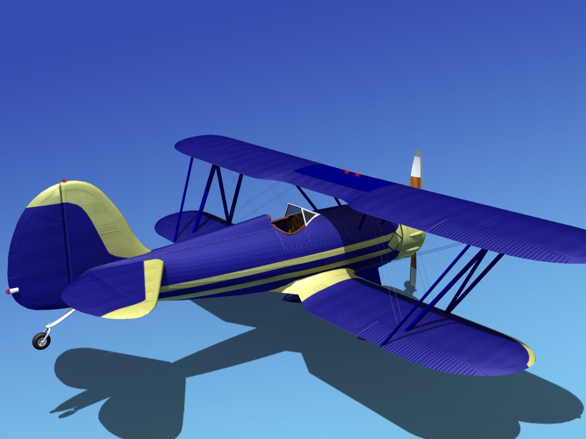 Waco YMF-5 V13 3D model_5