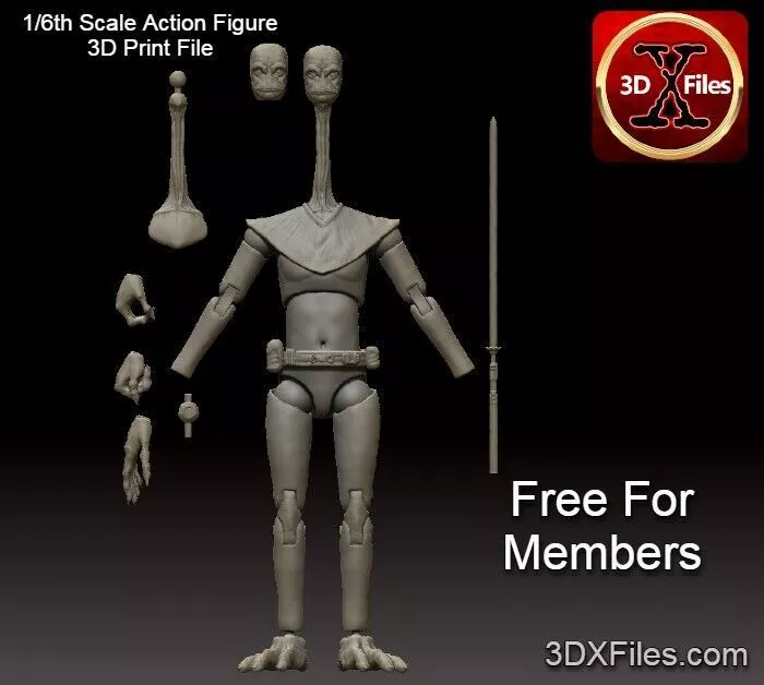 Yarael Poof - Star Wars Custom Action Figure Hot toys - 3d File 3D print model