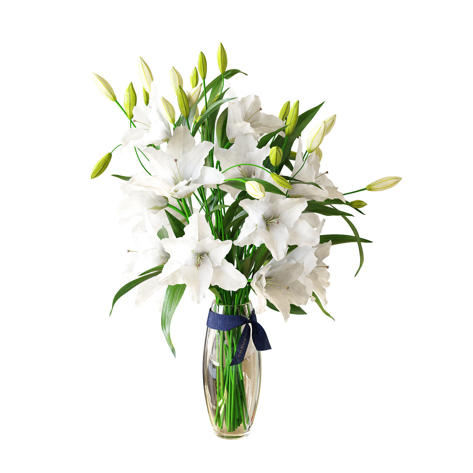 Bouquet of lilies 3D model_1