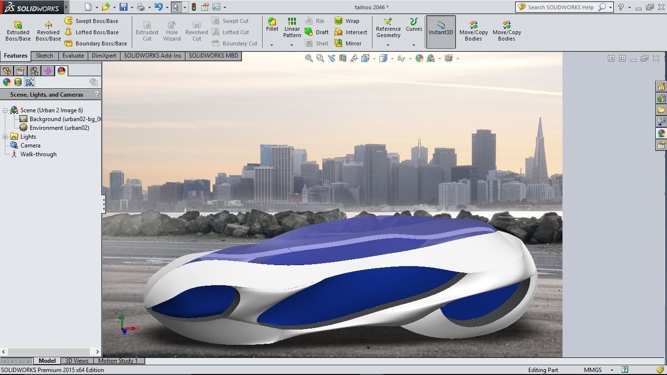Flying Car - Taihoo 2046 flying concept car 3D model_29