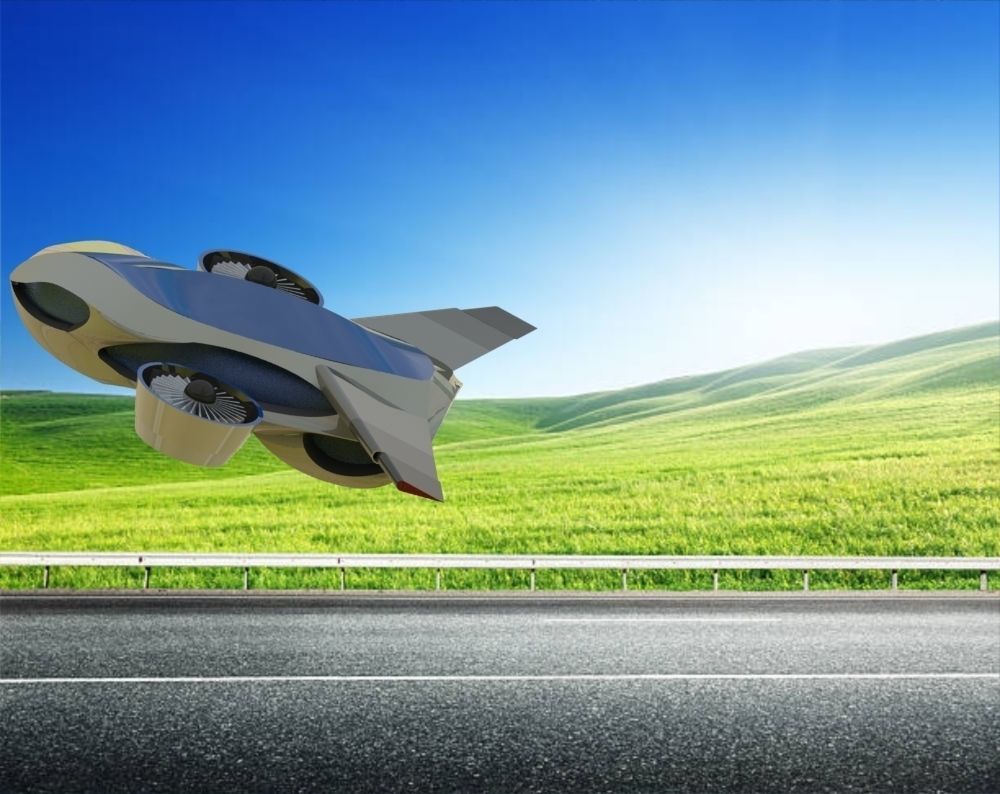Flying Car - Taihoo 2046 flying concept car 3D model_1