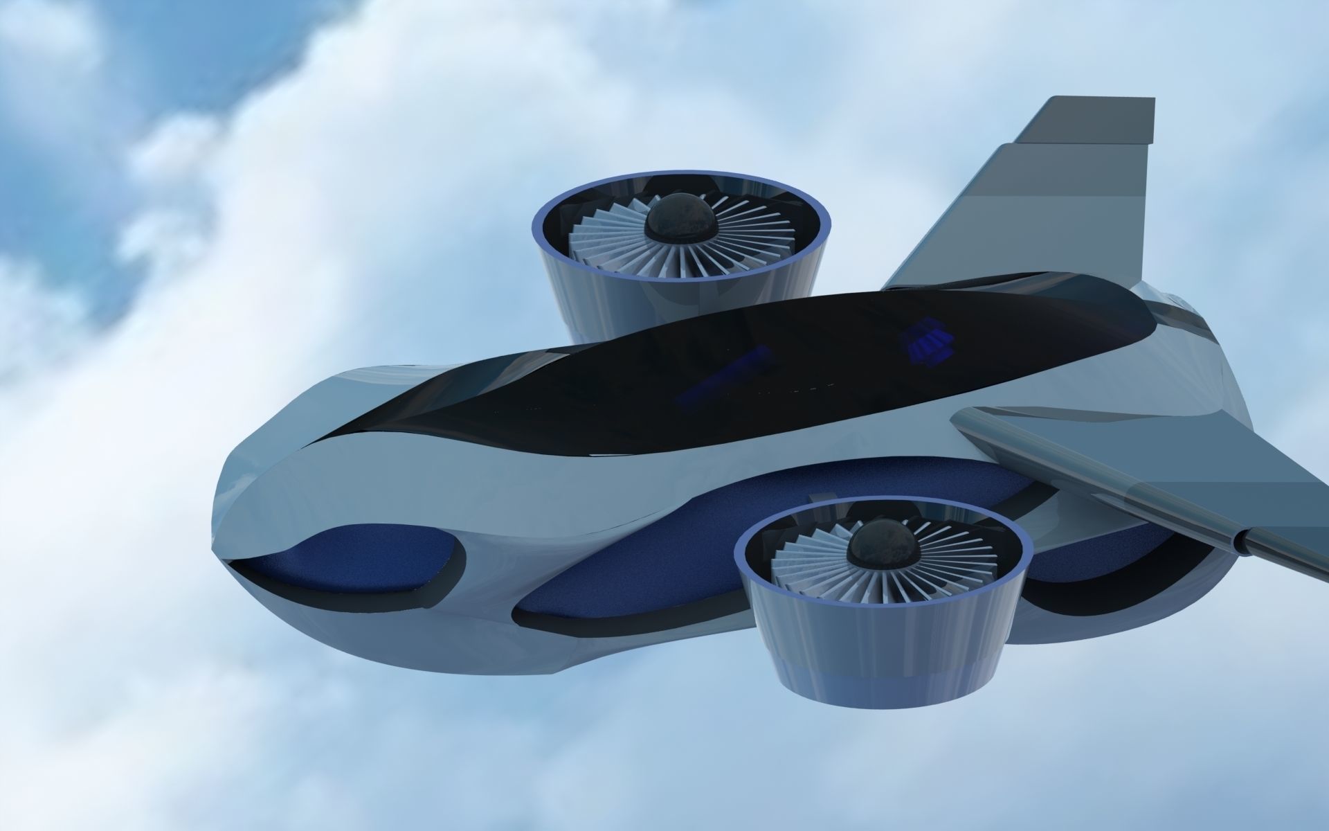 Flying Car - Taihoo 2046 flying concept car 3D model_5