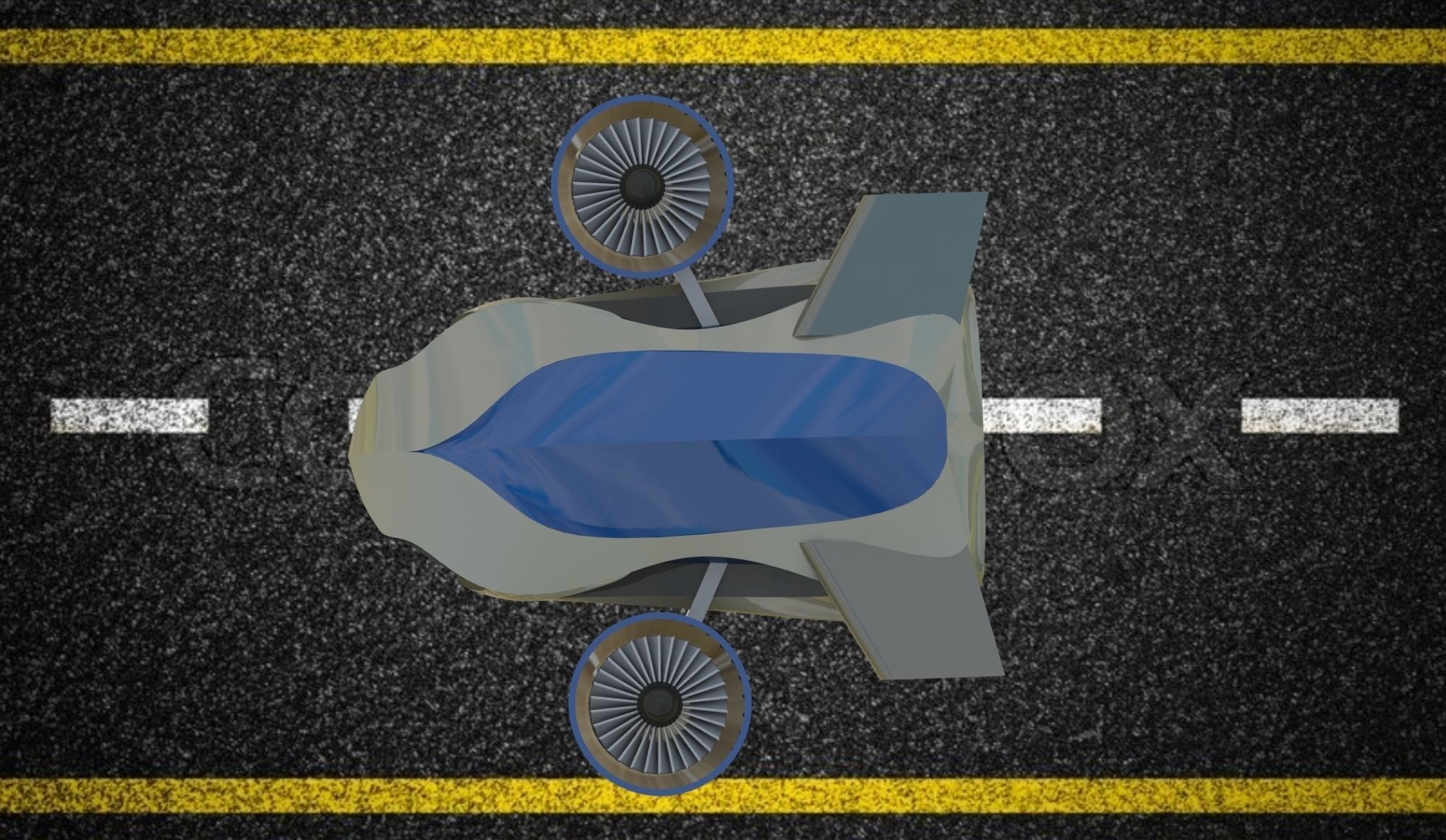 Flying Car - Taihoo 2046 flying concept car 3D model_11