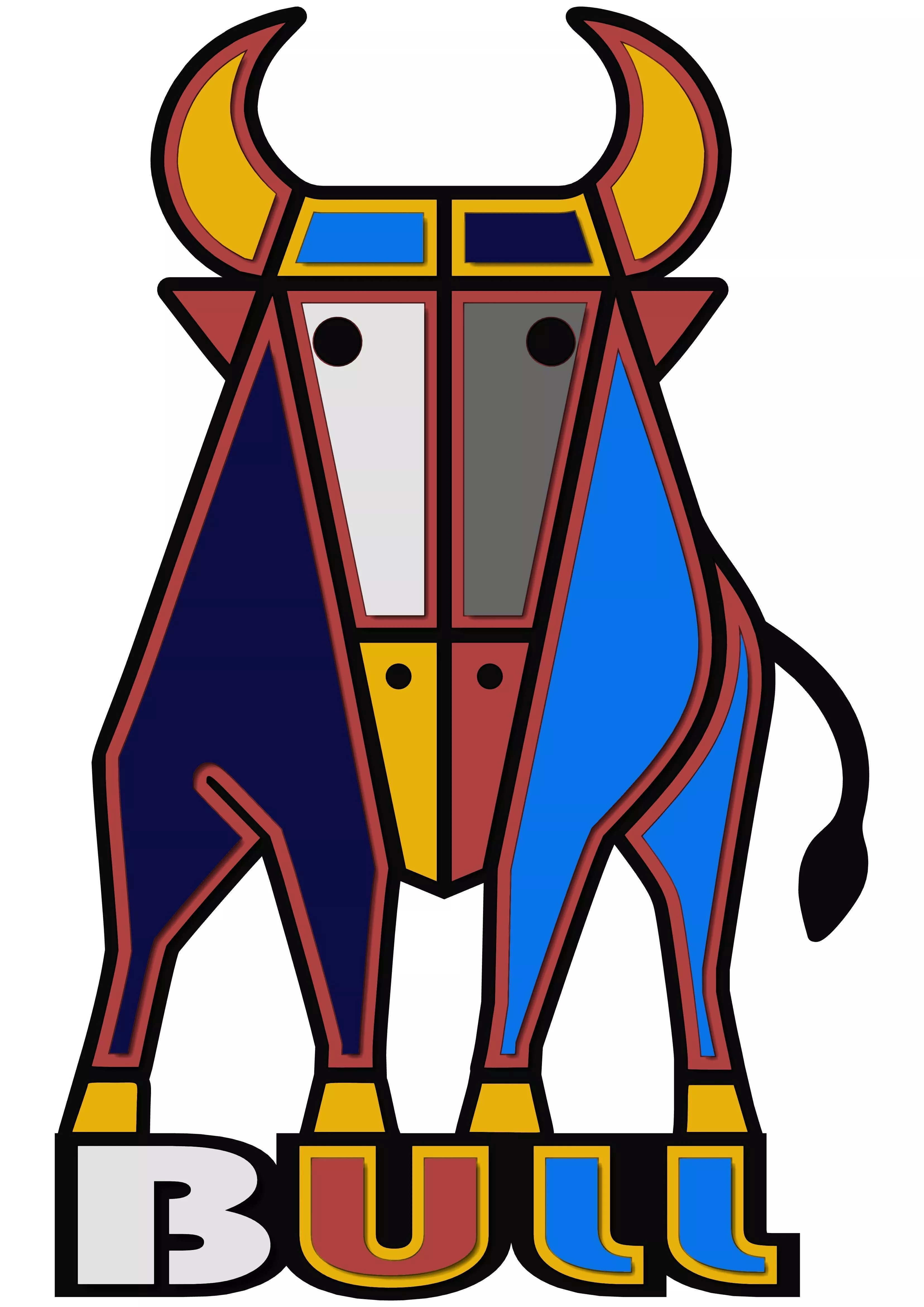 Geometric Bull Logo No AMS Multi Color Stier Toro 3D print model