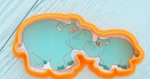 Hippos cookie cutter for professional Free 3D print model
