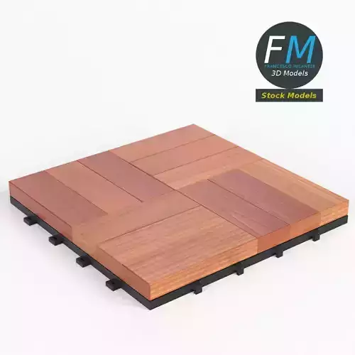 Floor decking tiles set